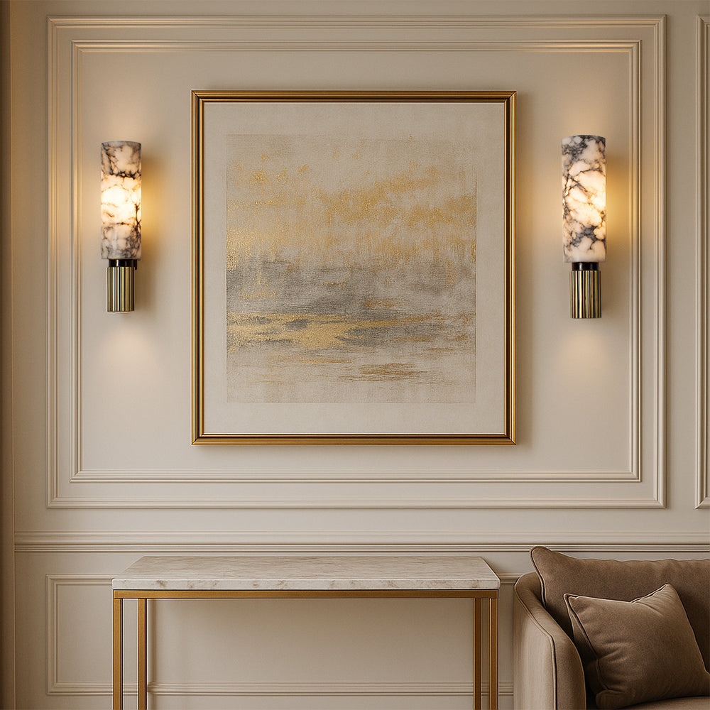 Alabaster Brass Wall Sconce | Ventumra