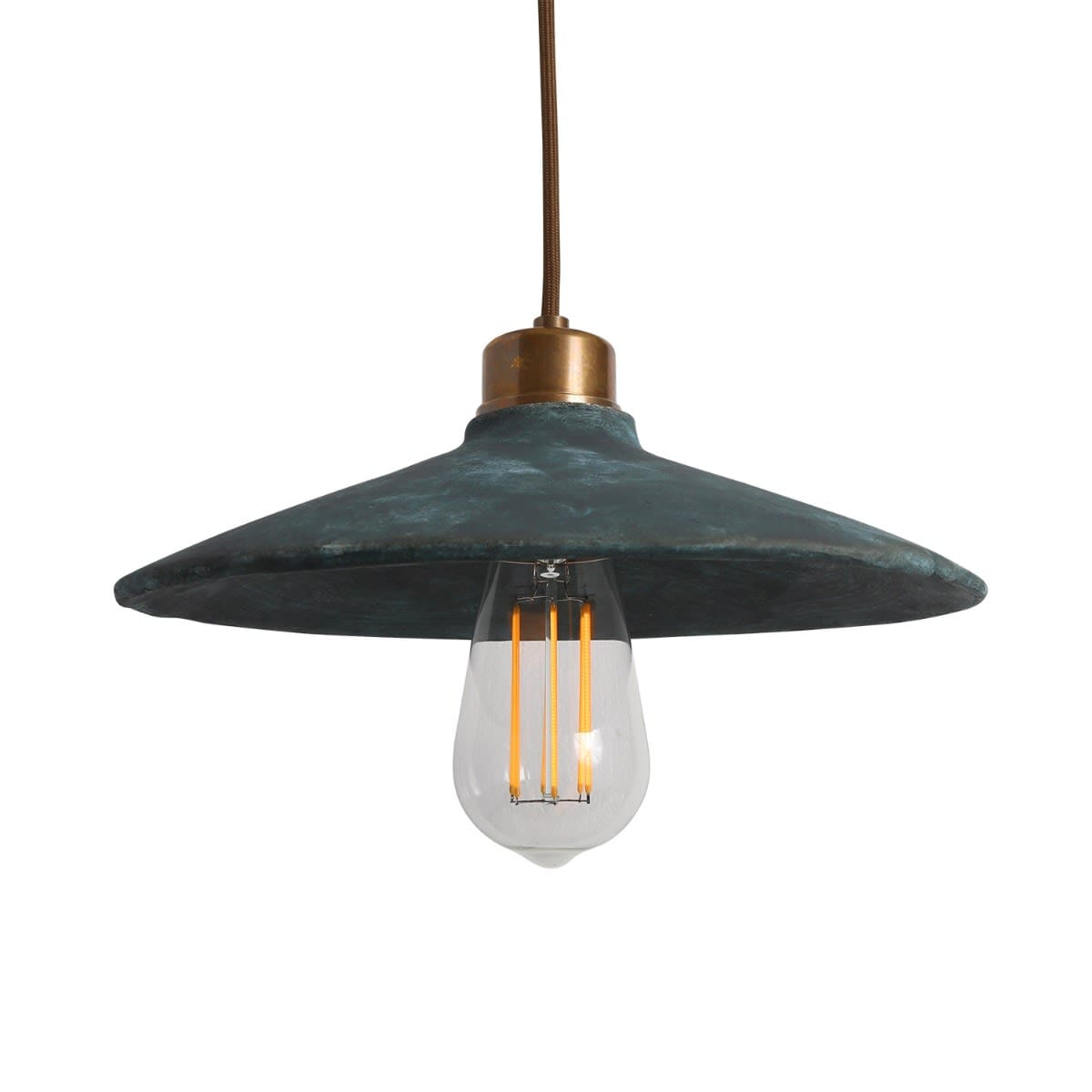Arden Organic Ceramic Pendant Light 28cm Blue Earth