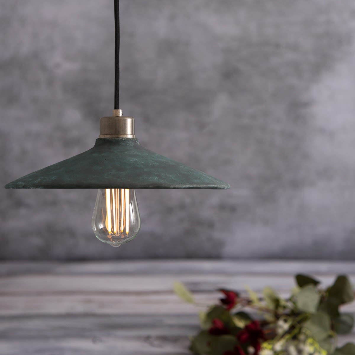 Arden Organic Ceramic Pendant Light 28cm Blue Earth