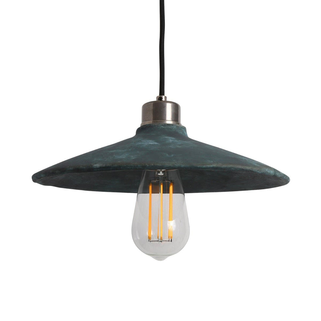 Arden Organic Ceramic Pendant Light 28cm Blue Earth