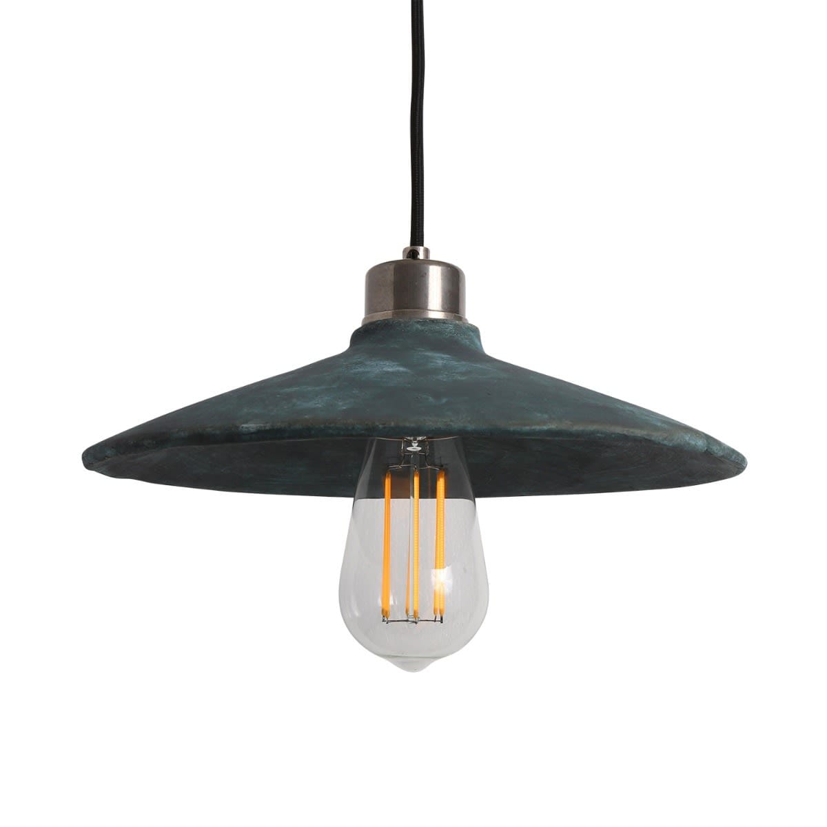 Arden Organic Ceramic Pendant Light 28cm Blue Earth