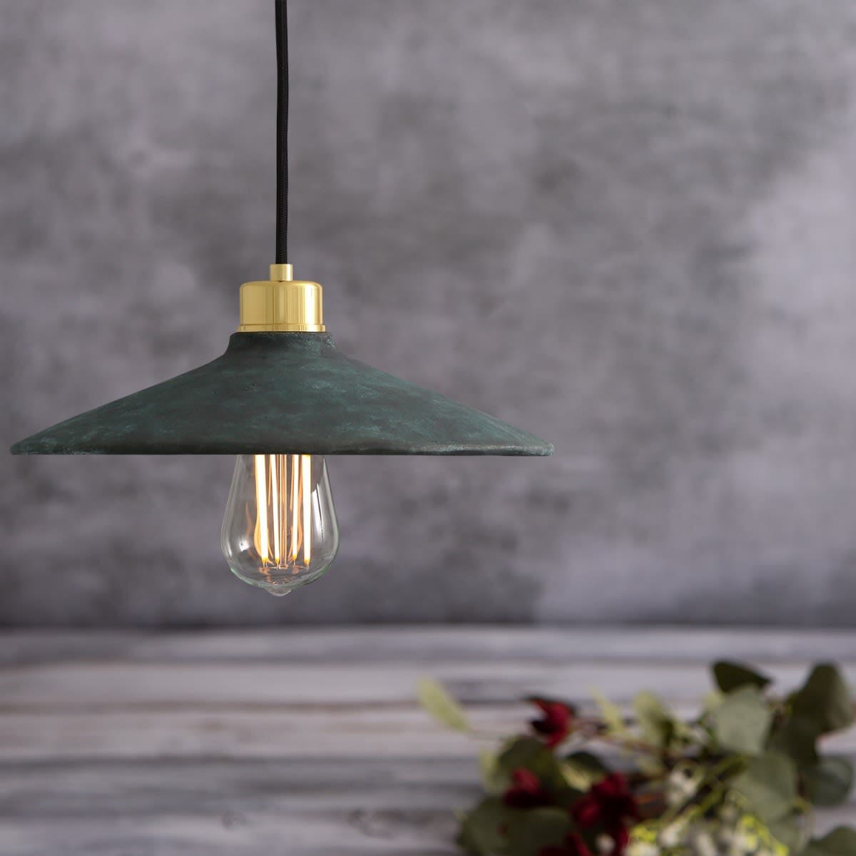 Arden Organic Ceramic Pendant Light 28cm Blue Earth