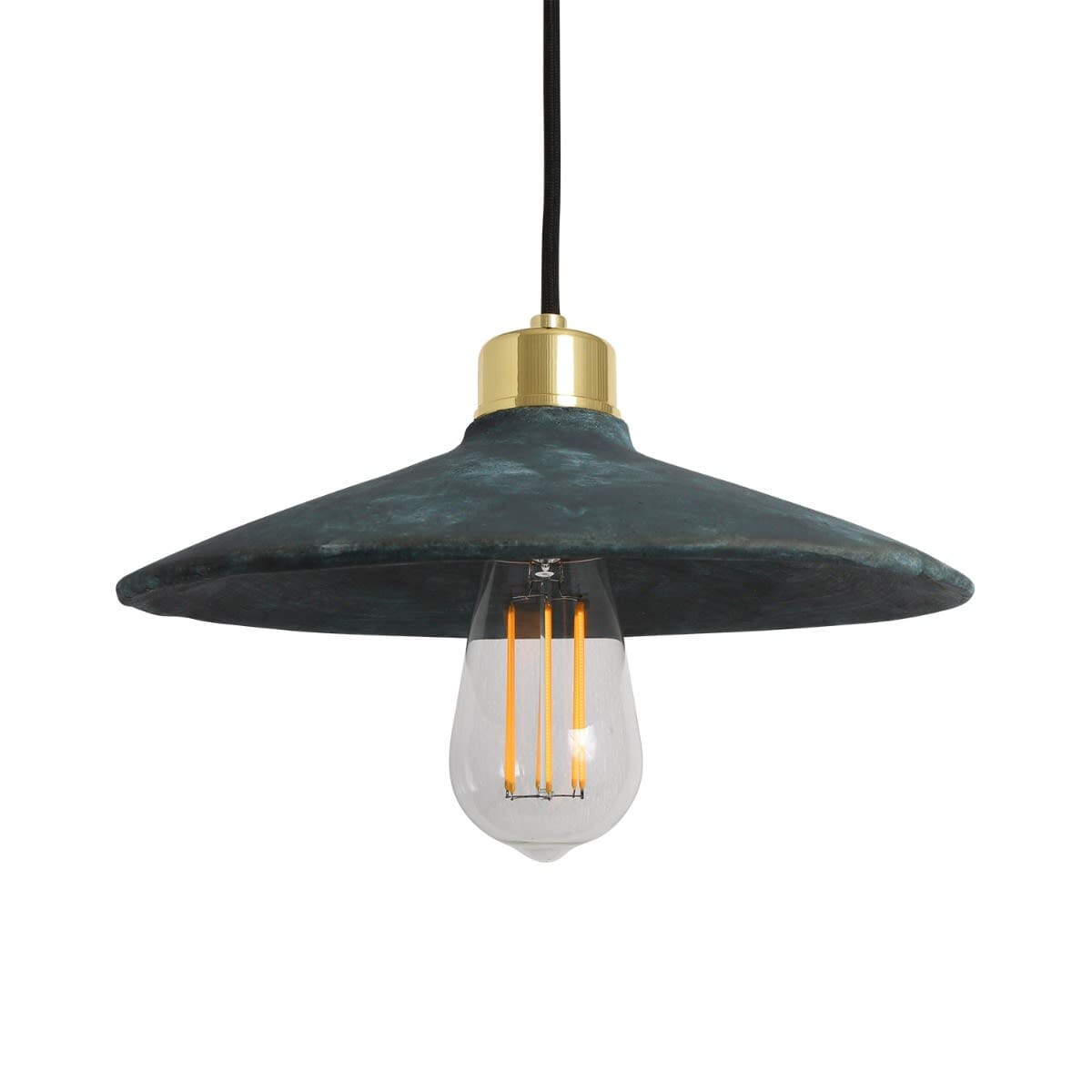 Arden Organic Ceramic Pendant Light 28cm Blue Earth
