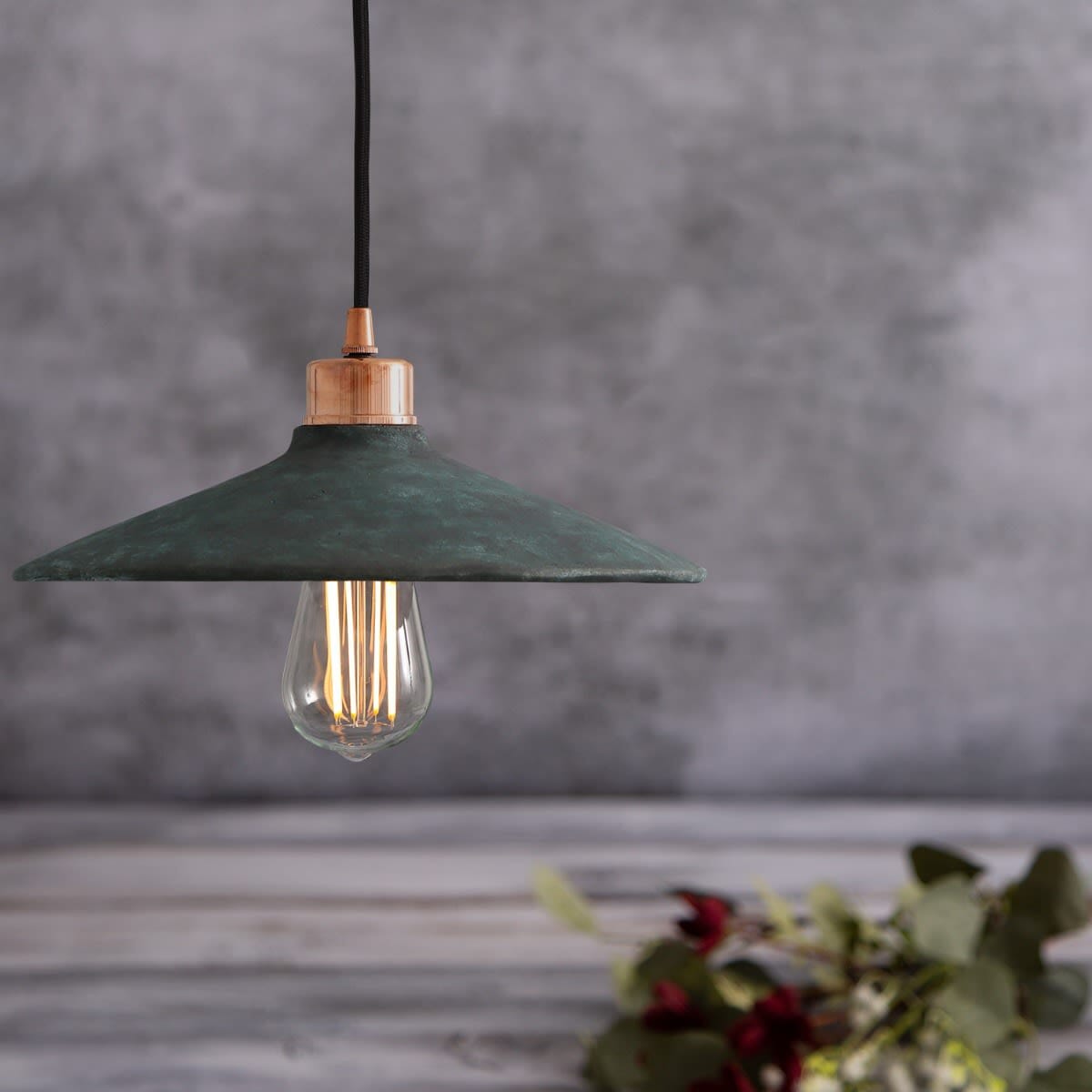 Arden Organic Ceramic Pendant Light 28cm Blue Earth