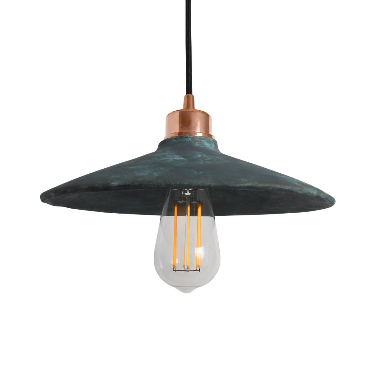 Arden Organic Ceramic Pendant Light 28cm Blue Earth