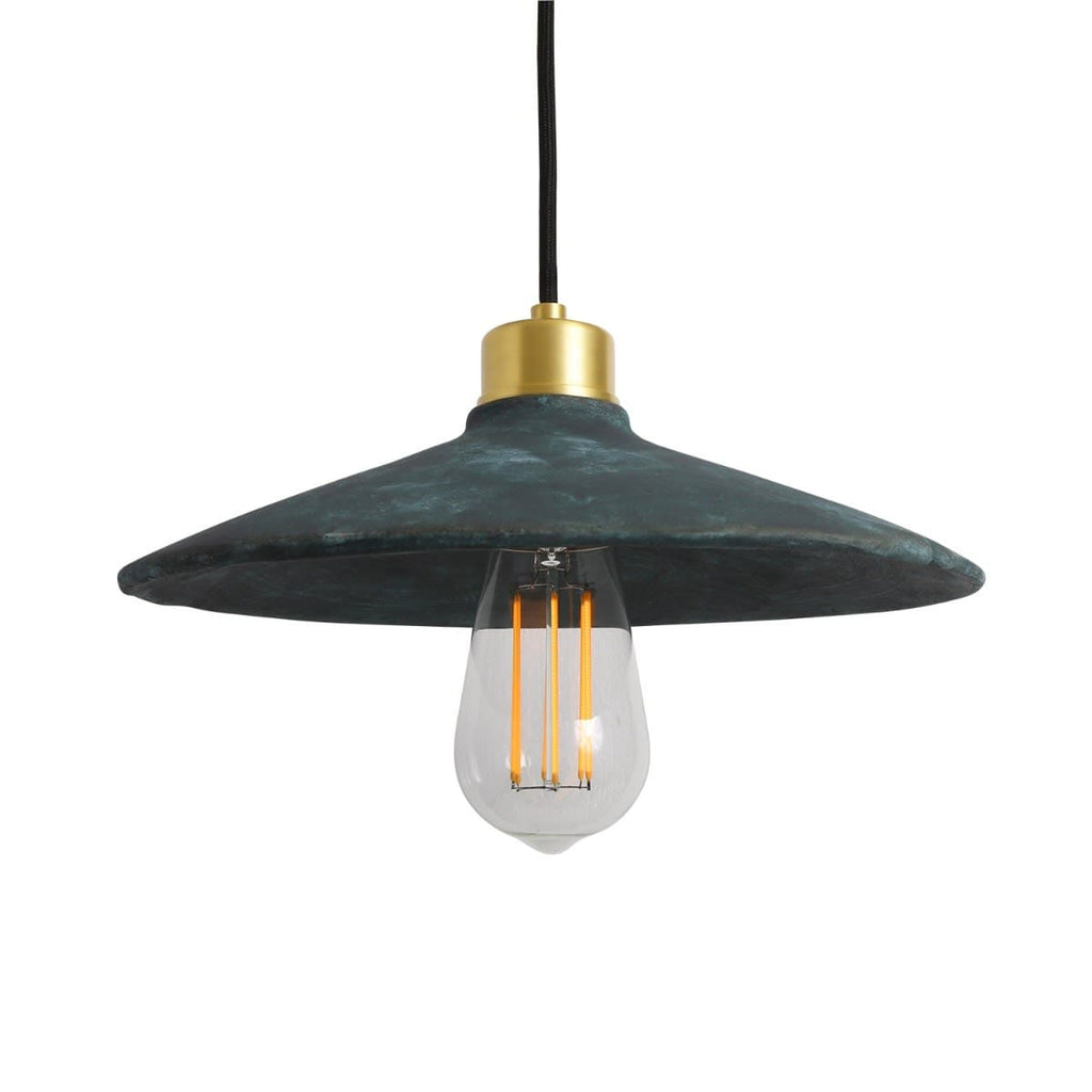 Arden Organic Ceramic Pendant Light 28cm Blue Earth