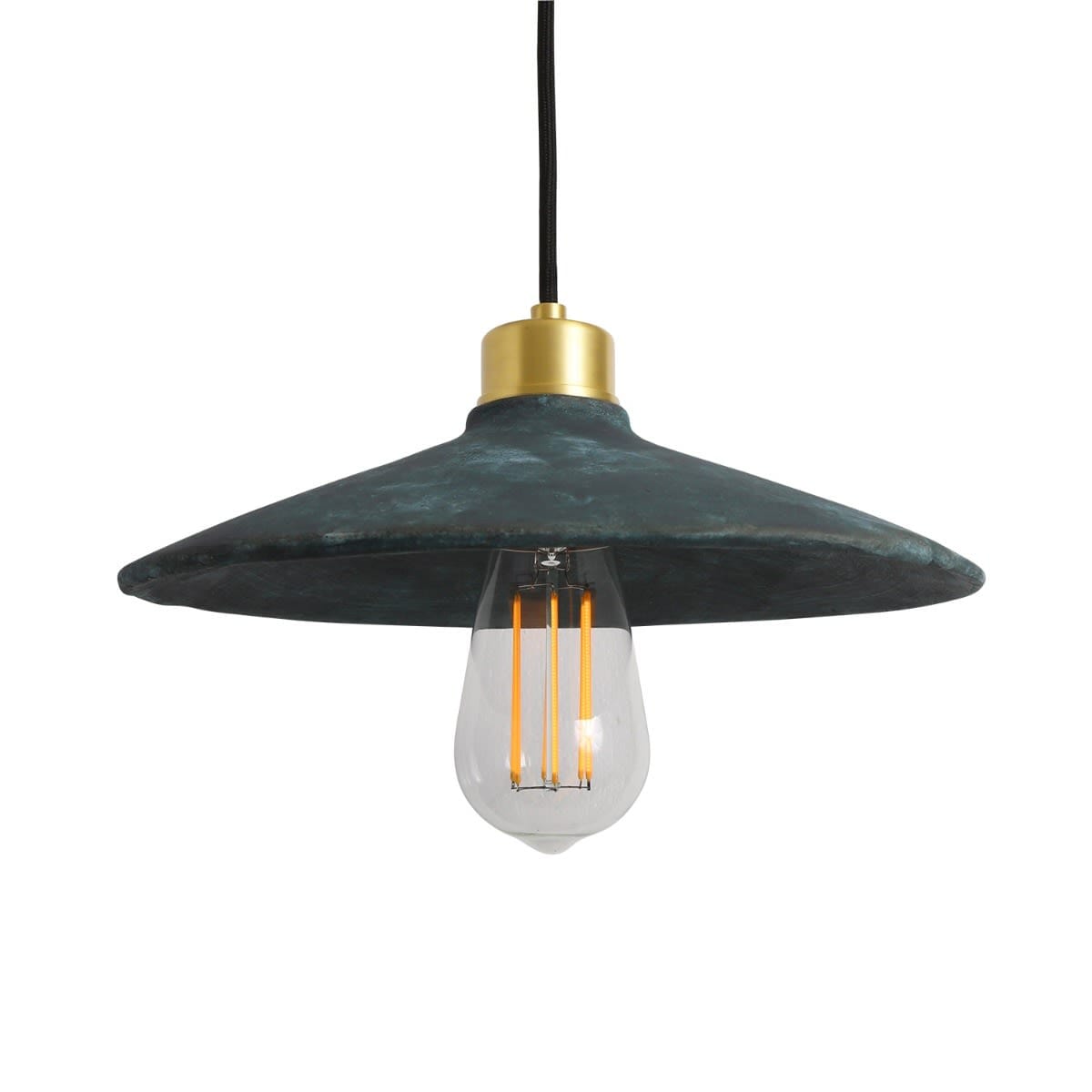 Arden Organic Ceramic Pendant Light 28cm Blue Earth