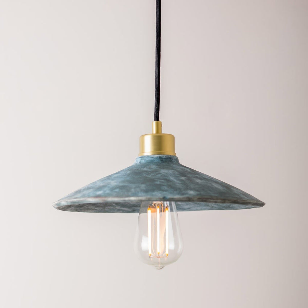 Arden Organic Ceramic Pendant Light 28cm Blue Earth