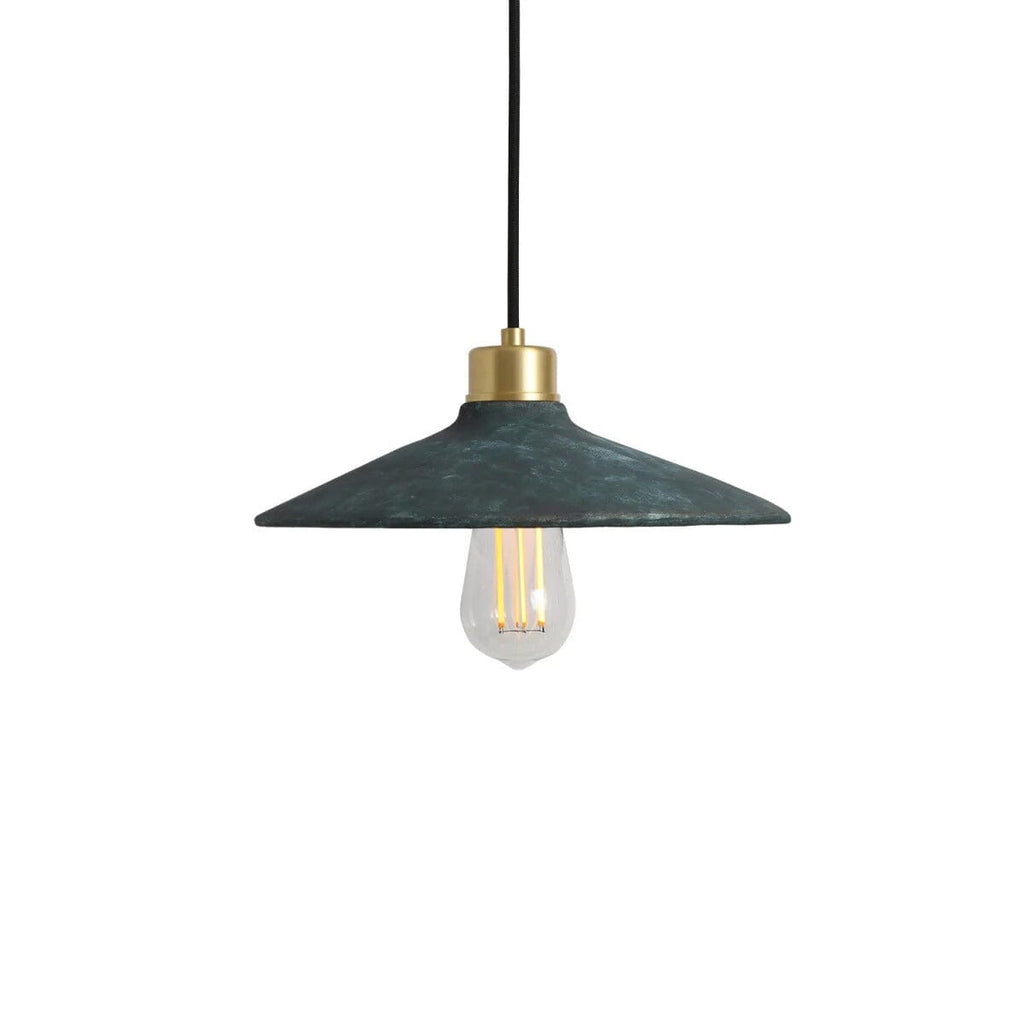 Arden Organic Ceramic Pendant Light 28cm Blue Earth
