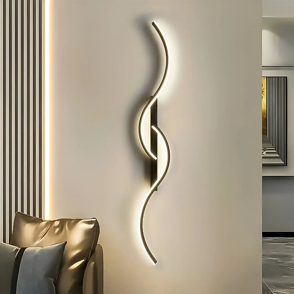 Contemporary Wave Wall Sconce for Ambient Indoor Light | ventumra