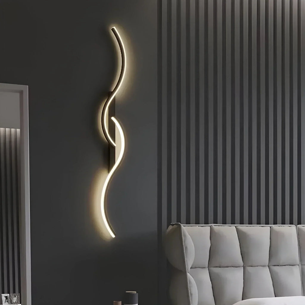 Contemporary Wave Wall Sconce for Ambient Indoor Light | ventumra