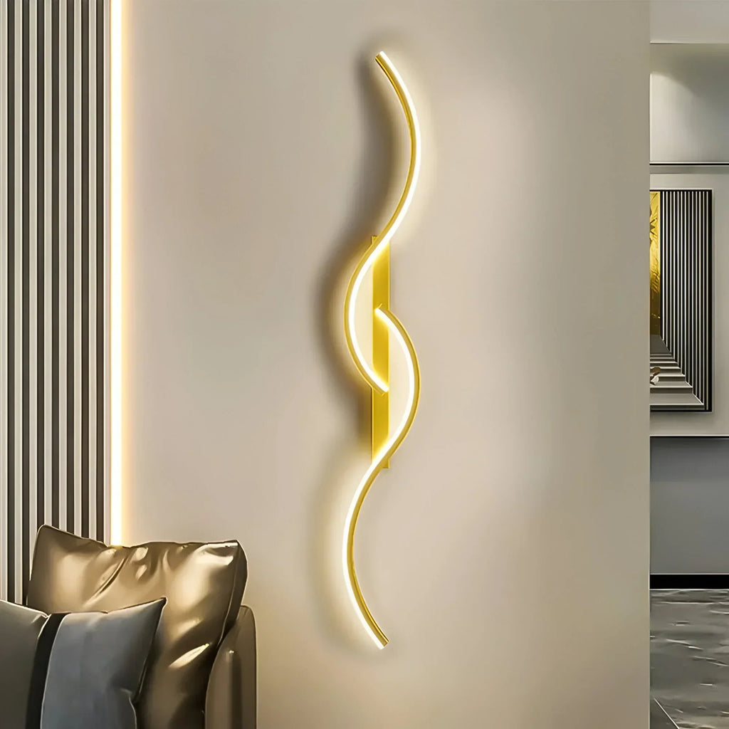 Contemporary Wave Wall Sconce for Ambient Indoor Light | ventumra