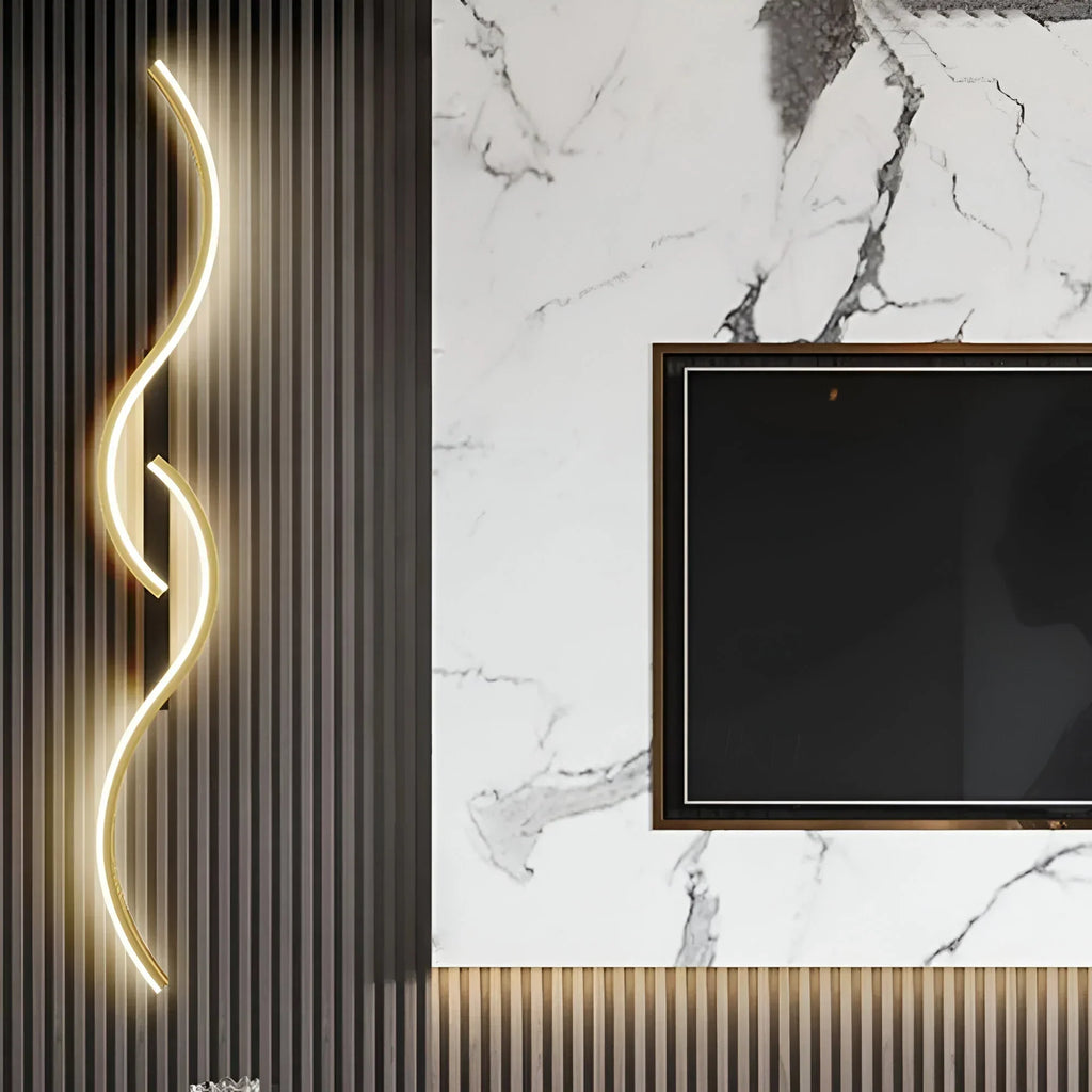 Contemporary Wave Wall Sconce for Ambient Indoor Light | ventumra