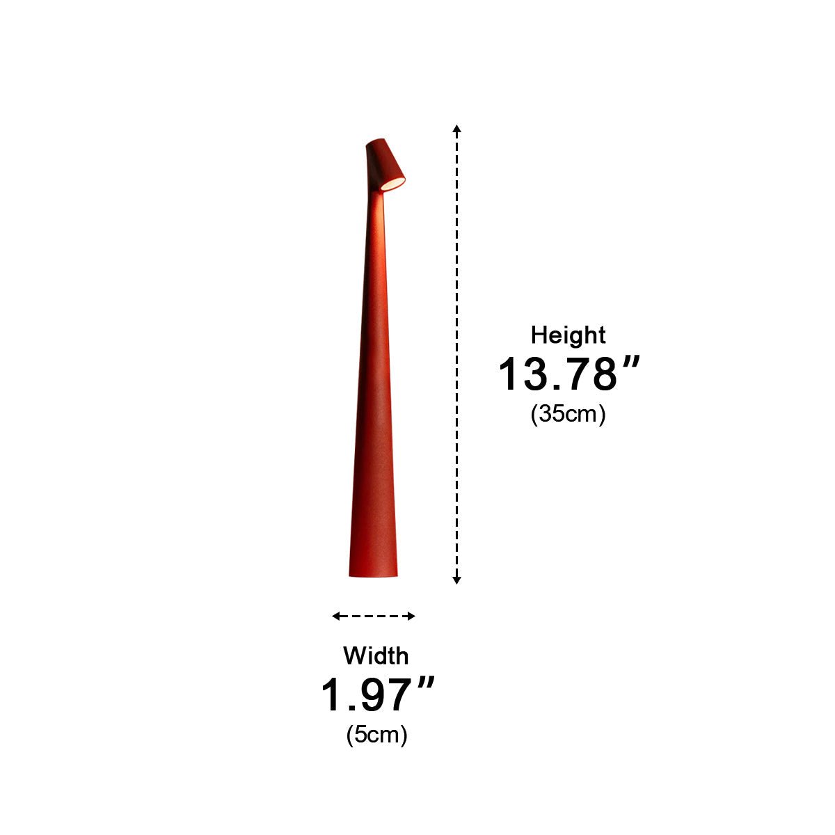 Lampe de table conique à tige inclinée | Ventumra