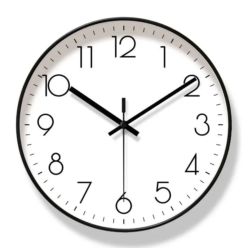Černé nástěnné hodiny NordicTime - přesné a stylové, ciferník s vysokým kontrastem