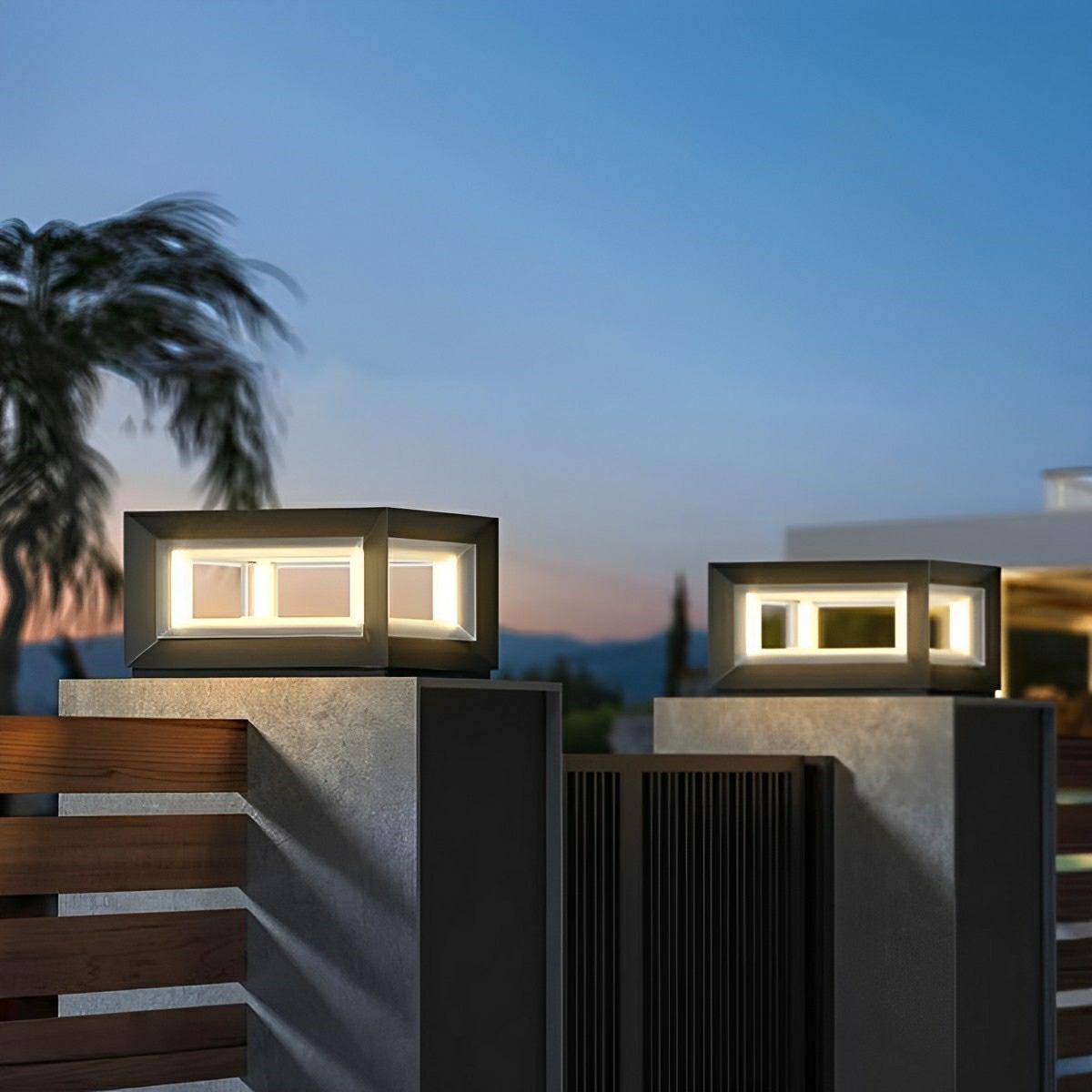 Rectangular LED Outdoor Pillar Light | Ventumra