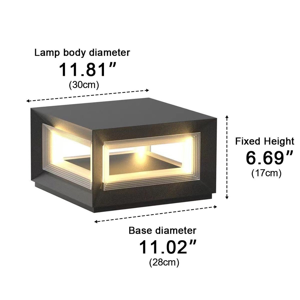 Rectangular LED Outdoor Pillar Light | Ventumra