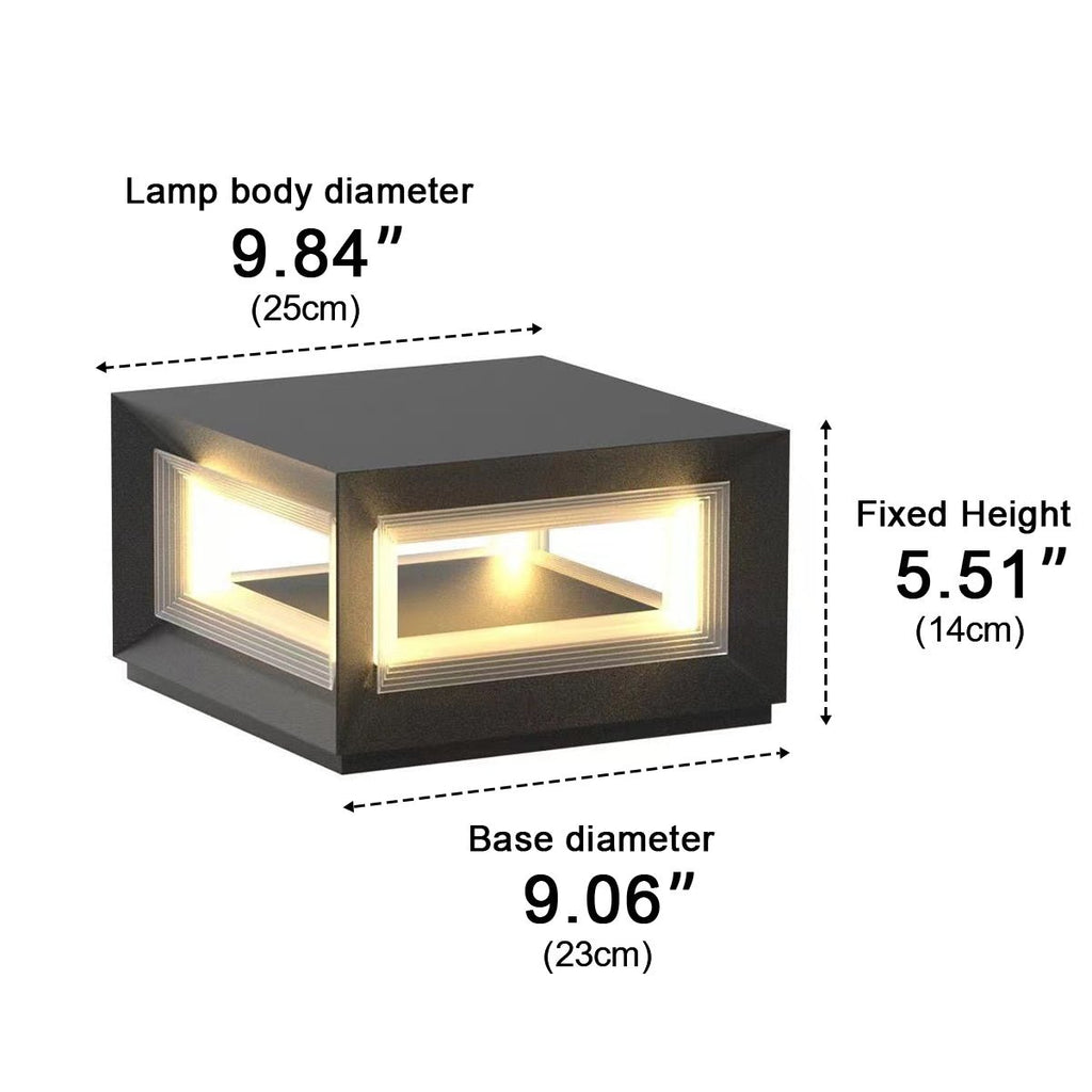 Rectangular LED Outdoor Pillar Light | Ventumra