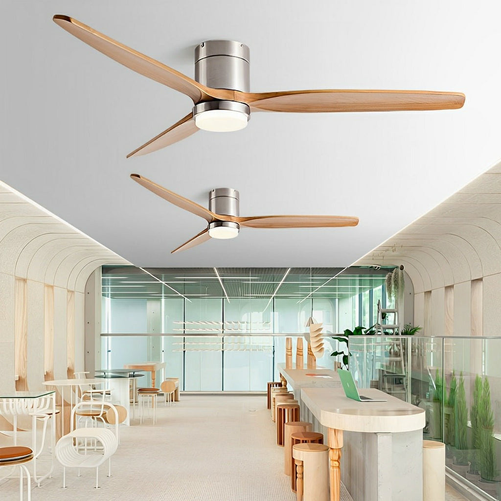 Modern Wood 3-Blade Ceiling Fan Light | Ventumra