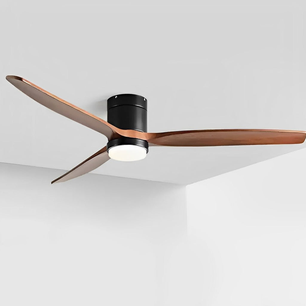 Modern Wood 3-Blade Ceiling Fan Light | Ventumra