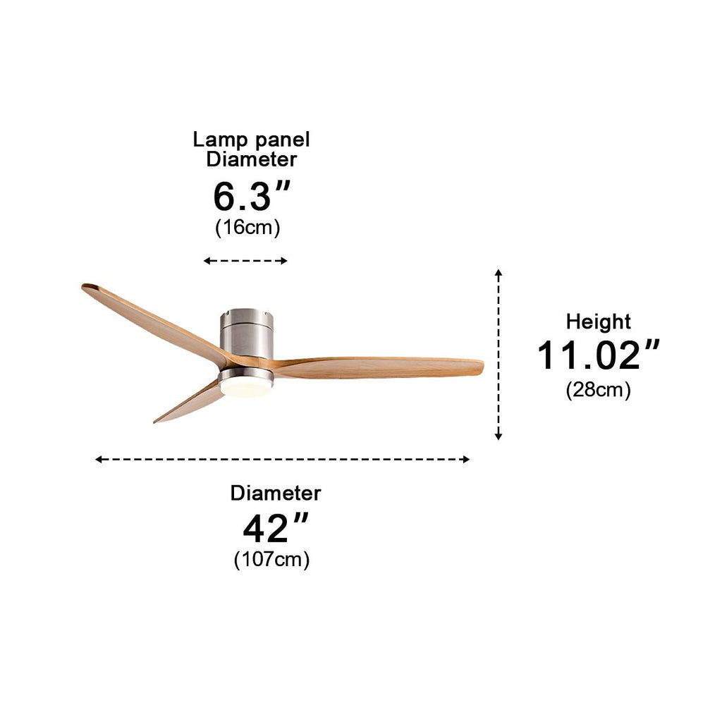 Modern Wood 3-Blade Ceiling Fan Light | Ventumra