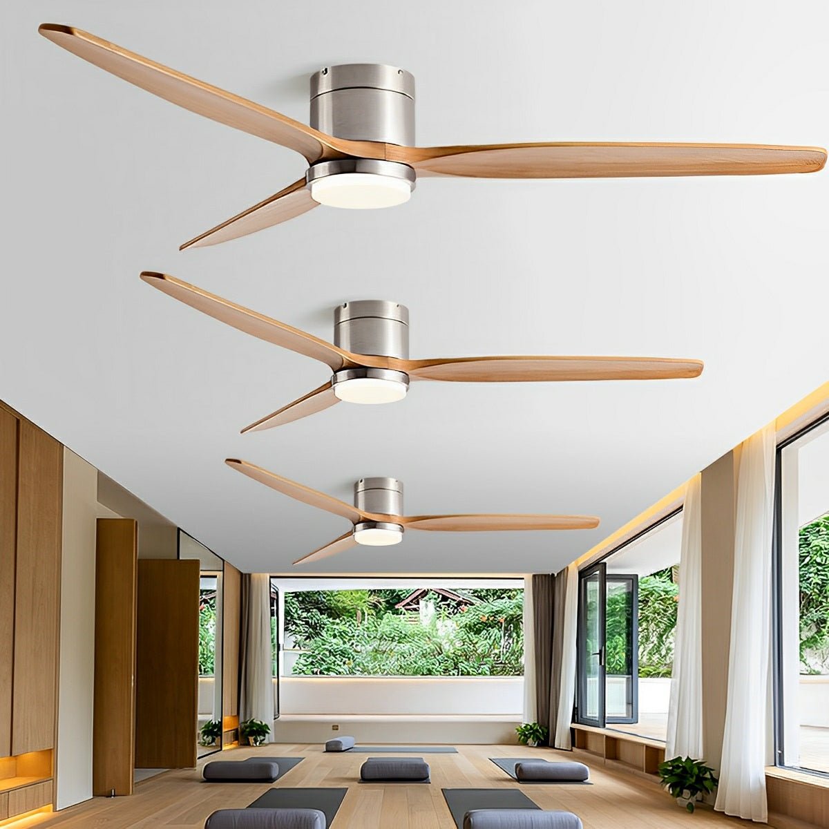 Modern Wood 3-Blade Ceiling Fan Light | Ventumra