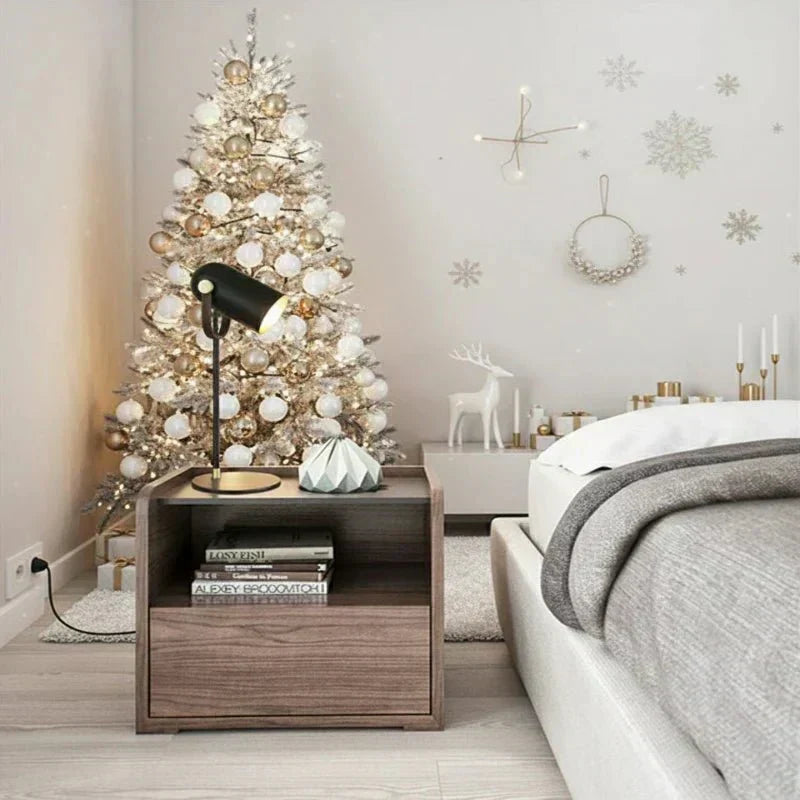 Nowoczesna metalowa lampka stołowa LumaCraft — oprawka E27, żarówka LED, elegancki współczesny design