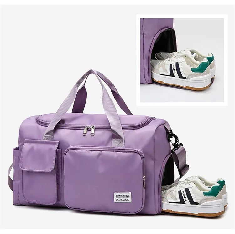 Multi-Pocket Travel Gym Duffle Bag with Shoe Compartment | ventumra