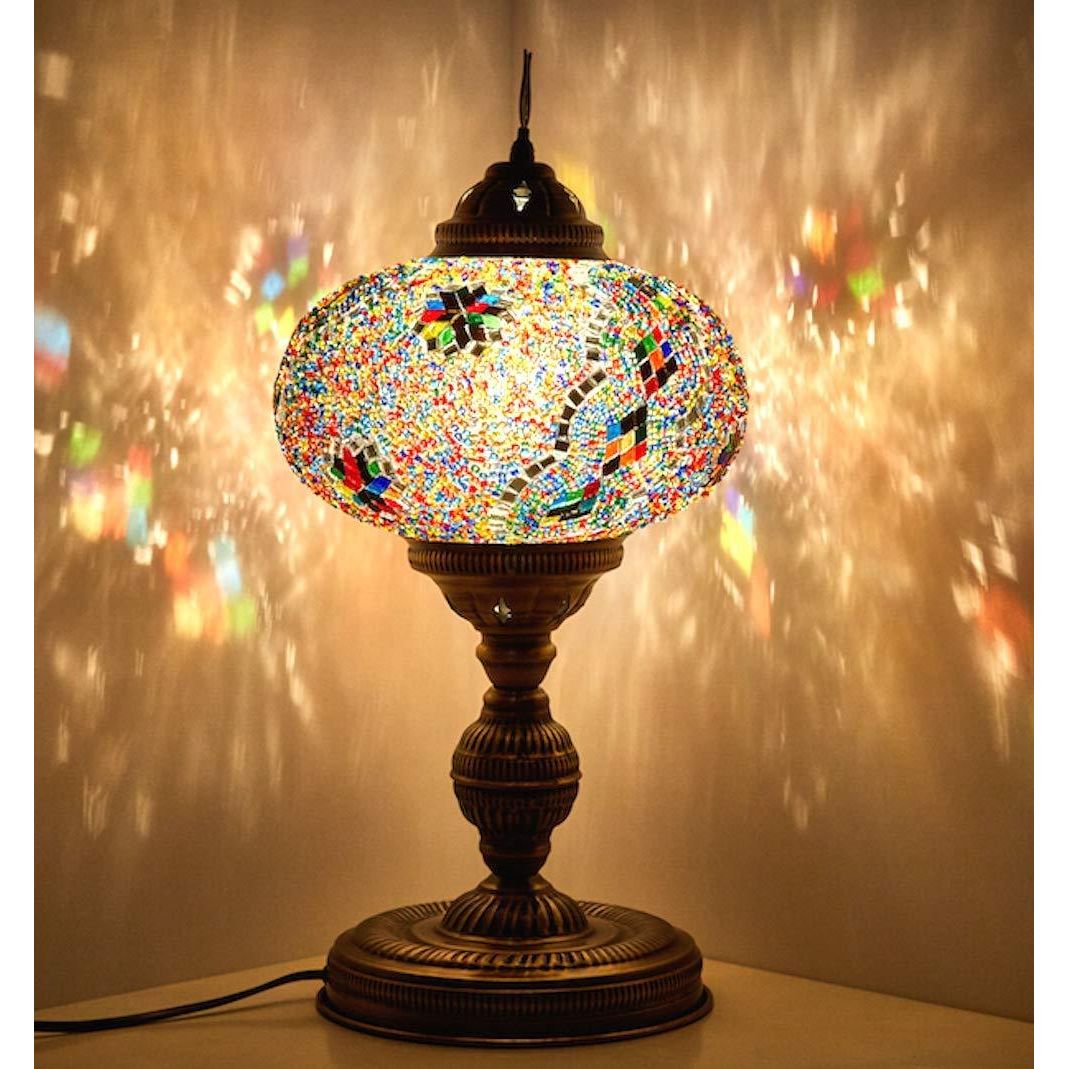 Elegant Astra Mosaic Swan Table Lamp Handmade In Turkey