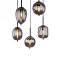 ObsidianHalo Smoked Glass Bowl Pendant Light Variants