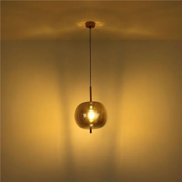 ObsidianHalo Smoked Glass Bowl Pendant Light Variants