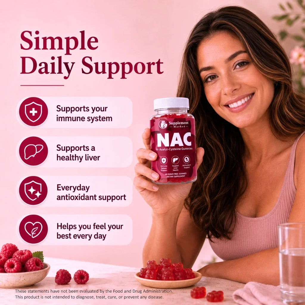 NAC 1000mg Gummies: Master Antioxidant, Liver Detox & Respiratory Support