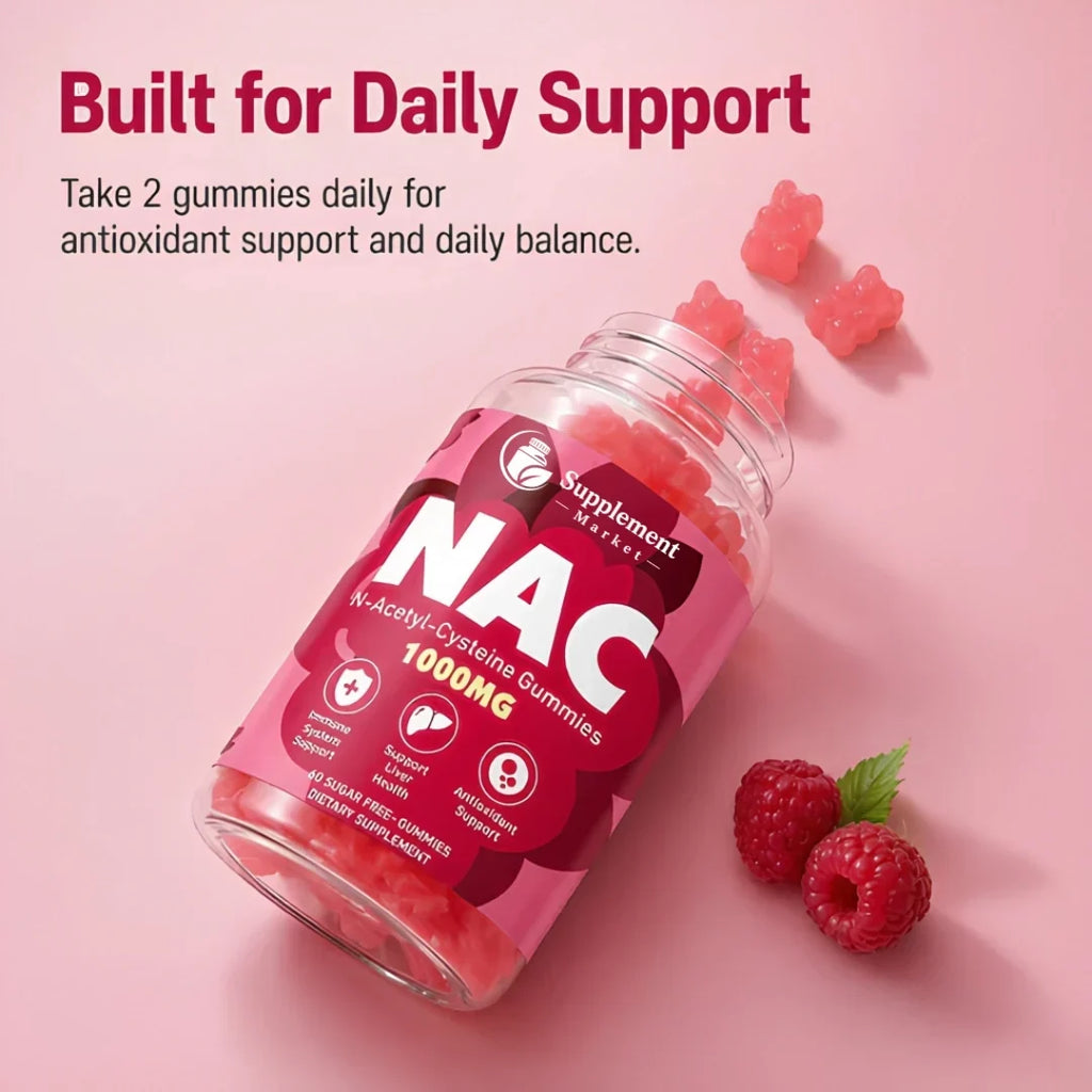 NAC 1000mg Gummies: Master Antioxidant, Liver Detox & Respiratory Support