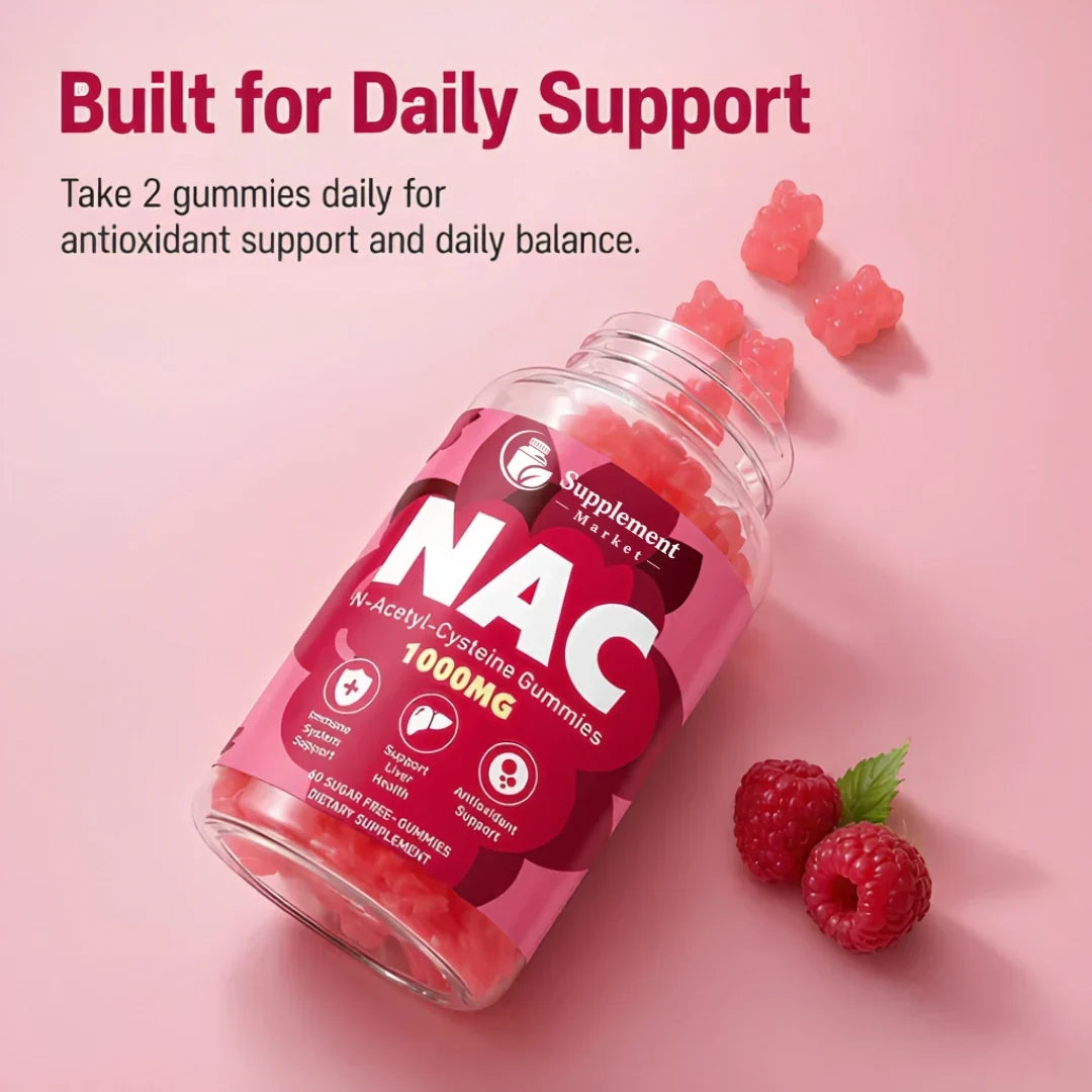 NAC 1000mg Gummies: Master Antioxidant, Liver Detox & Respiratory Support