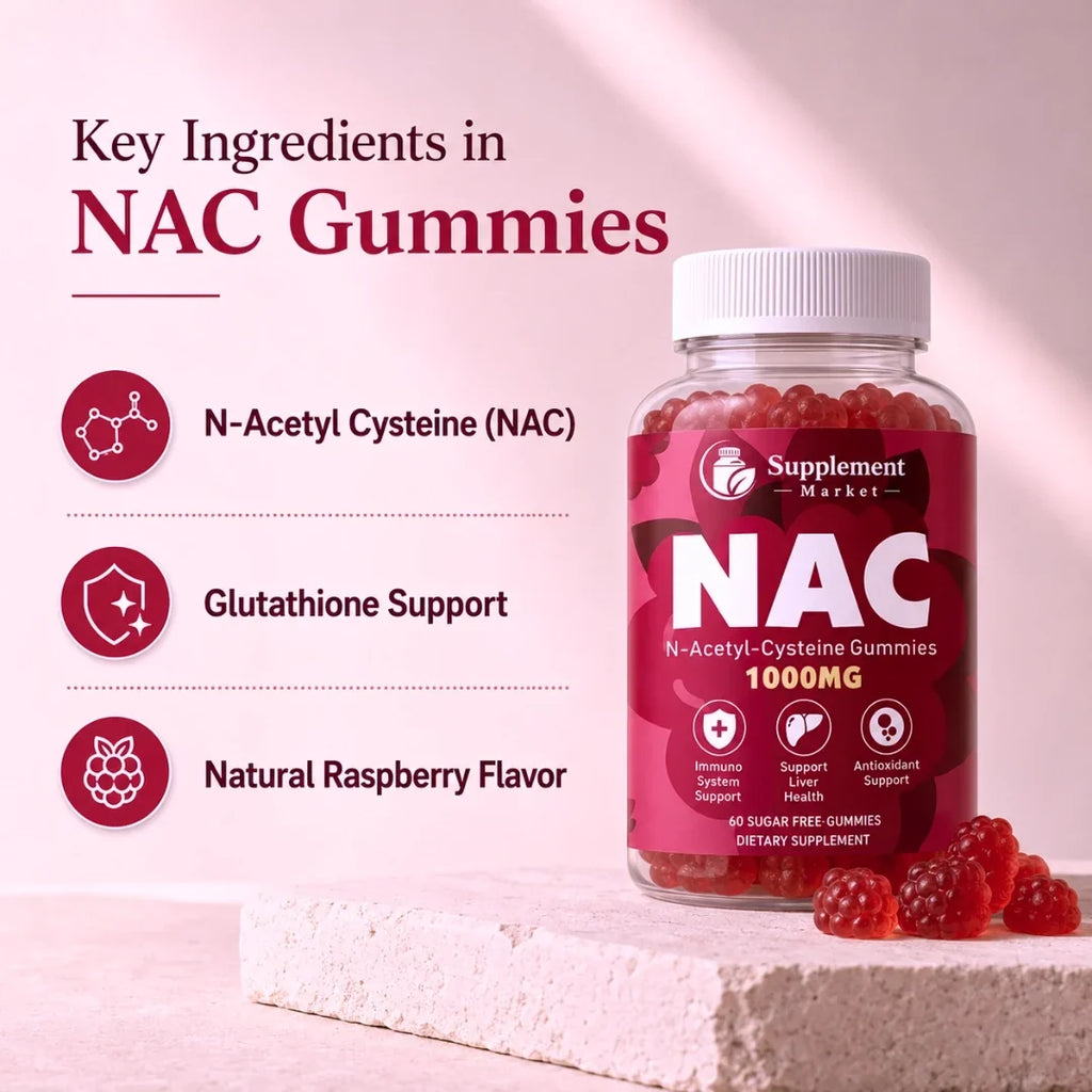 NAC 1000mg Gummies: Master Antioxidant, Liver Detox & Respiratory Support