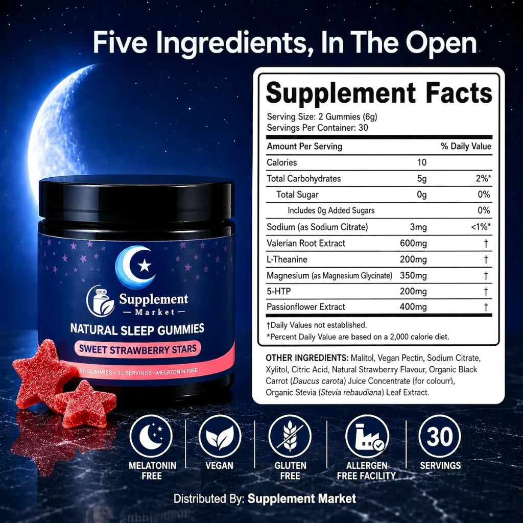 Natural Sleep Gummies: Melatonin-Free Deep Rest & Clear Mornings