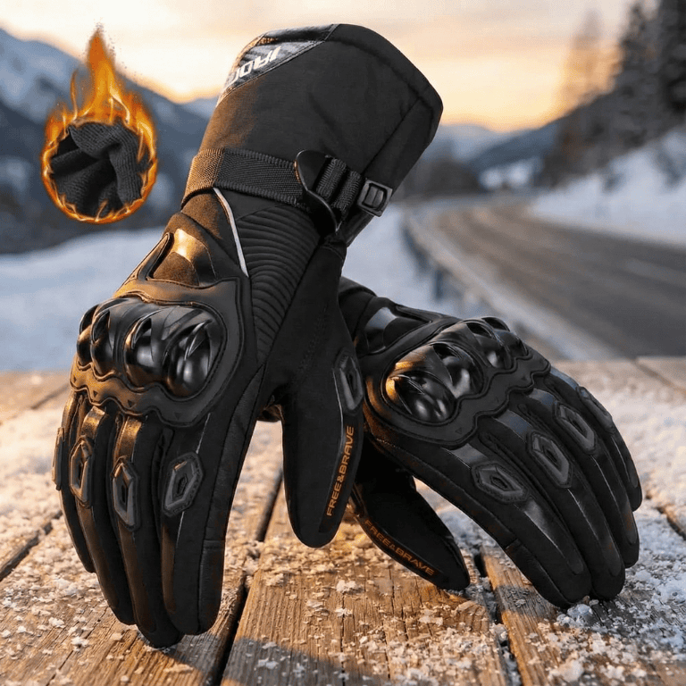 Voděodolné moto rukavice ArcticGuard — třívrstvá tepelná izolace, ochranný štít z uhlíkových vláken