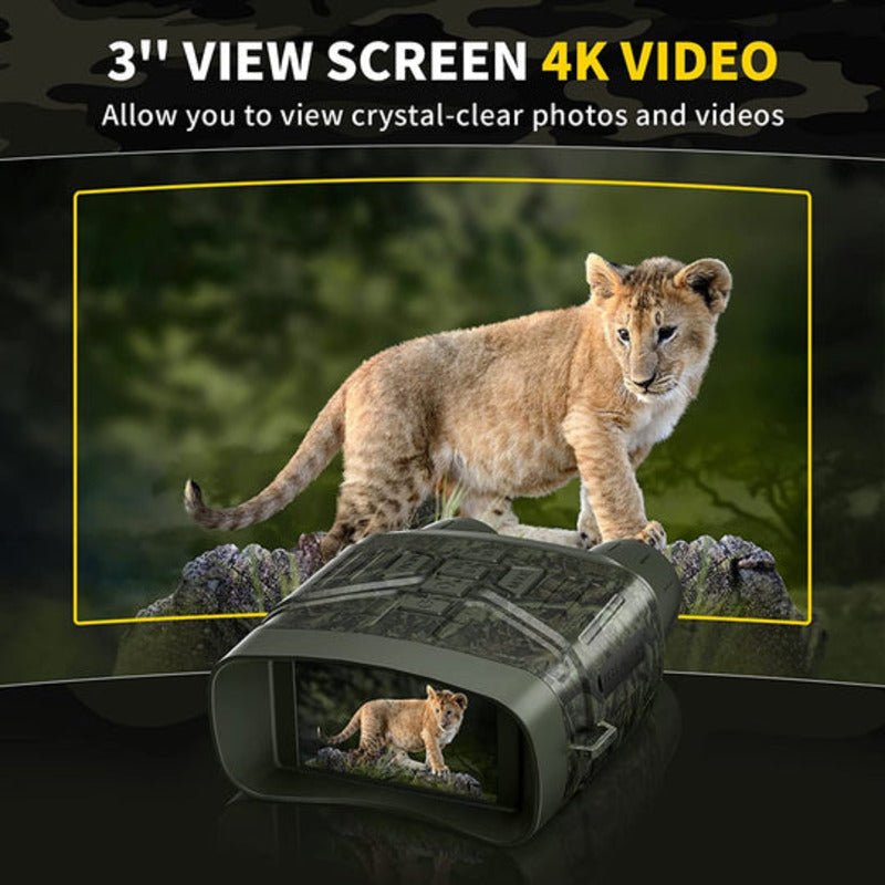 LumaGuard Digital Infrared Night Vision Binoculars — 4K Resolution, 36MP Camera, 3-Inch TFT Monitor