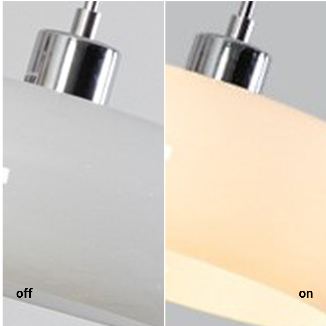 Novae Bread-Shape Glass Pendant Light in Orange and White