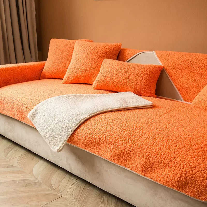 Cozy Teddy Sofa Covers — Soft Texture, Protective Fit