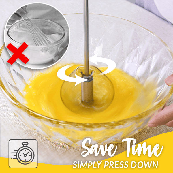 MixMaster Stainless Steel Whisk — Splash-Free Sauce & Egg Mixing