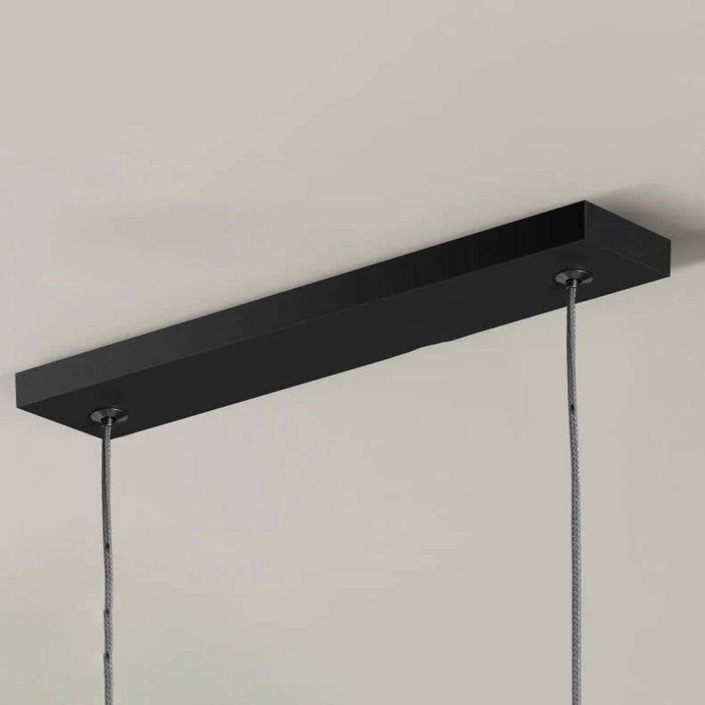 Clen Modern Linear Pendant Light Double Frame, Black/Gold | ventumra
