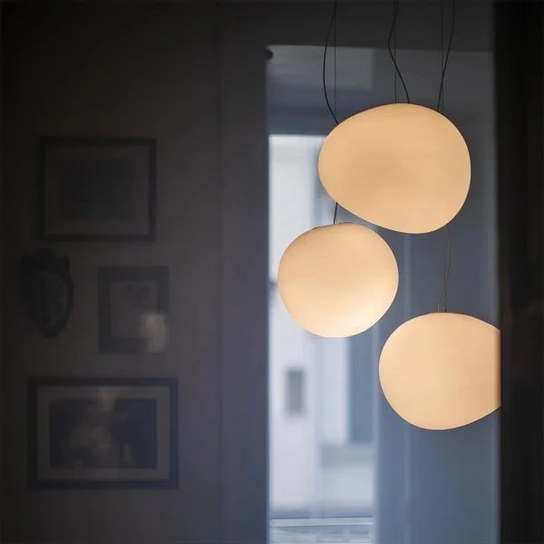 CaelumGlass Satin-Finish Pendant Light for Warm Glow