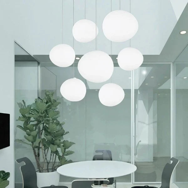 CaelumGlass Satin-Finish Pendant Light for Warm Glow