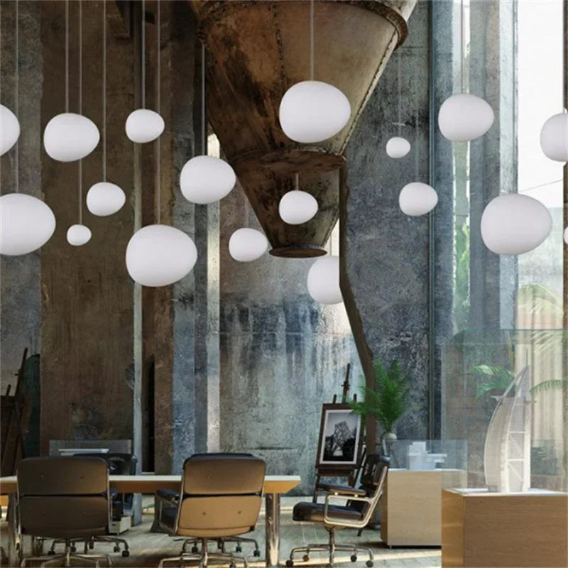 CaelumGlass Satin-Finish Pendant Light for Warm Glow