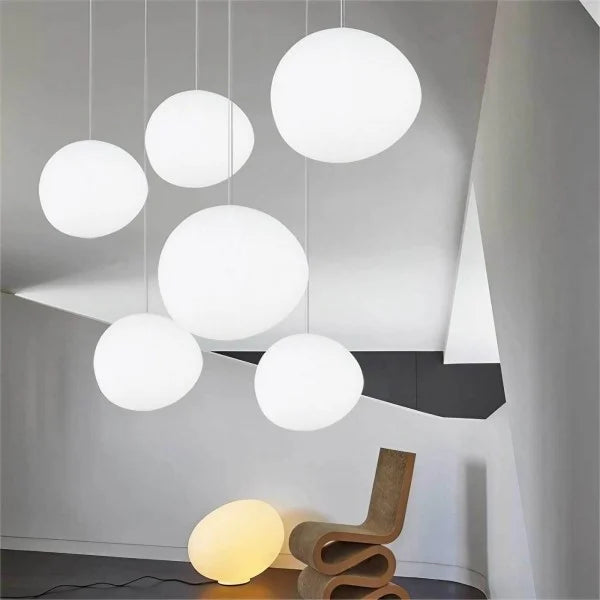 CaelumGlass Satin-Finish Pendant Light for Warm Glow