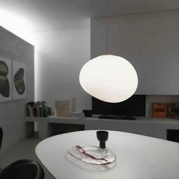 CaelumGlass Satin-Finish Pendant Light for Warm Glow