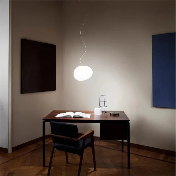 CaelumGlass Satin-Finish Pendant Light for Warm Glow