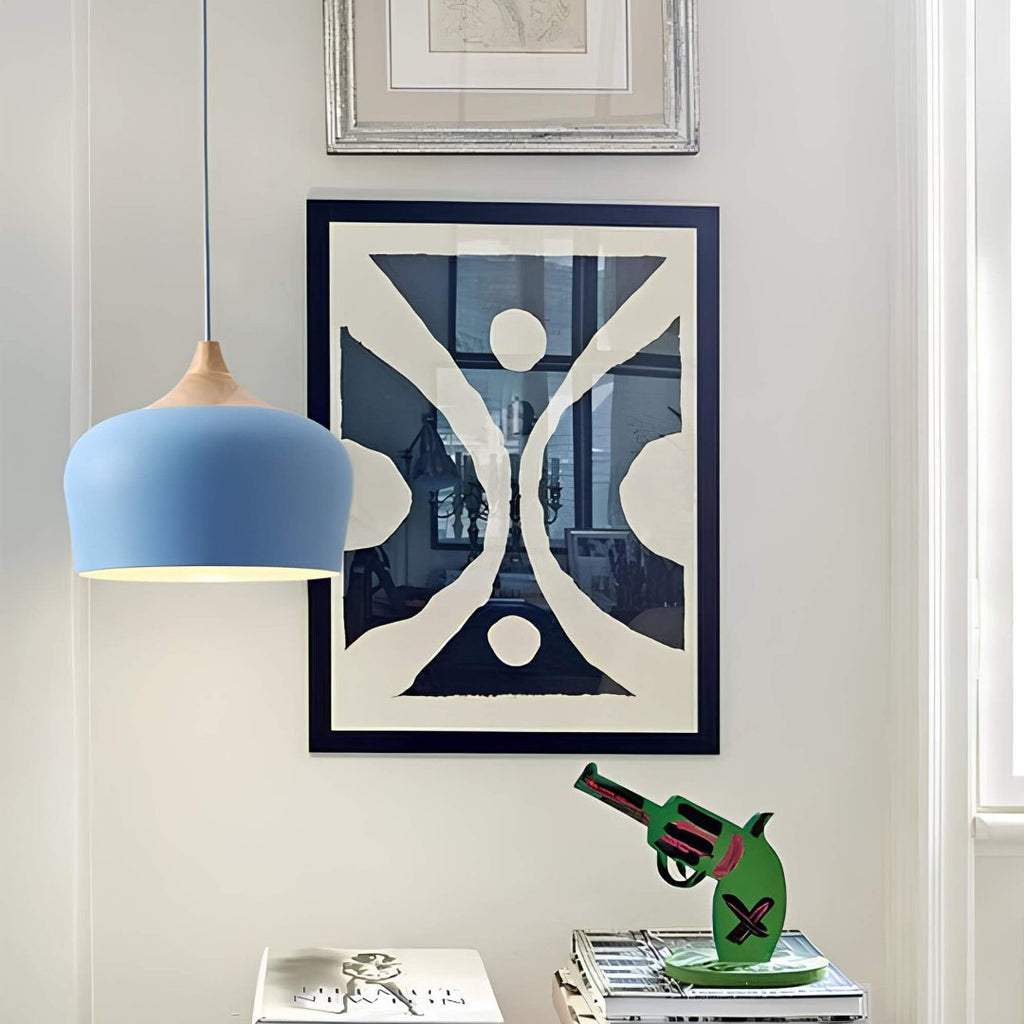 Liora Modern Pendant Light With Warm Wood For Dining Tables