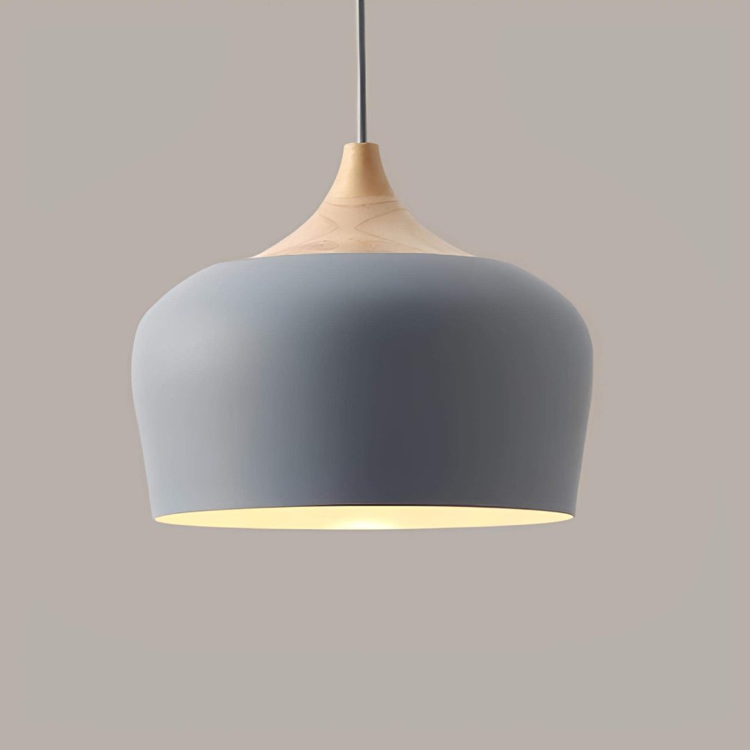 Liora Modern Pendant Light With Warm Wood For Dining Tables